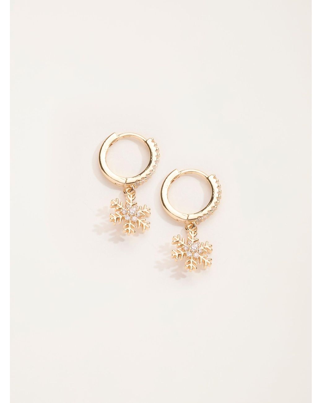 FatFace Brown Snowflake Drop Earrings