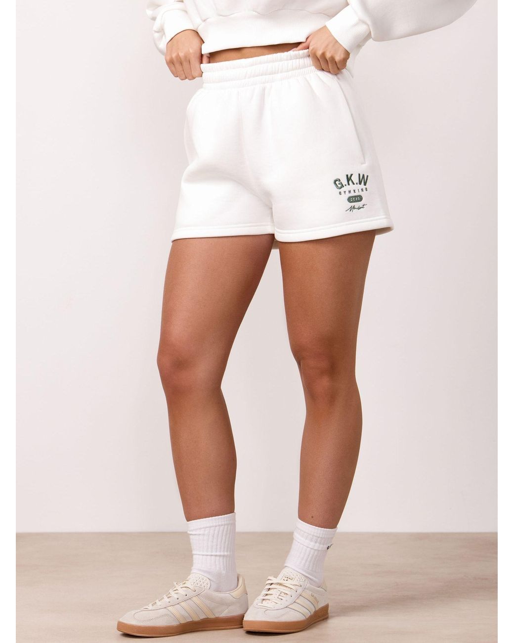Gym King White Composure Shorts