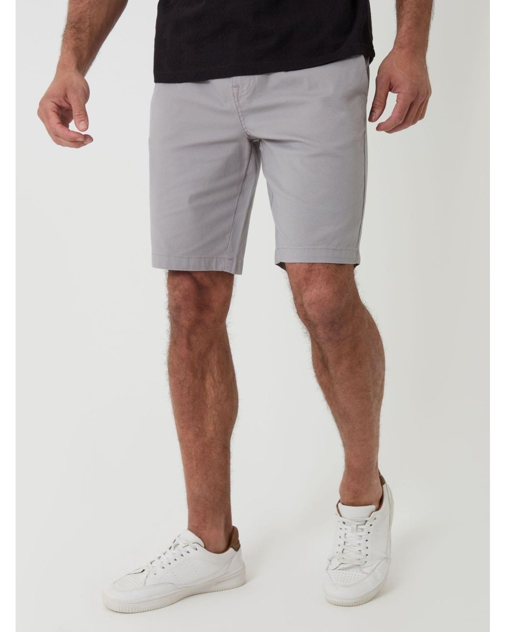 Threadbare Black Elasticated Waist Stretch Chino Shorts for men