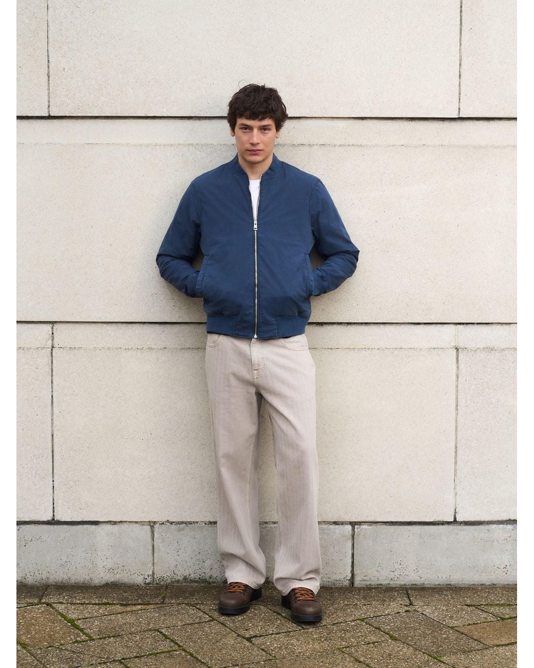 Next Blue Casual Bomber Jacket for men