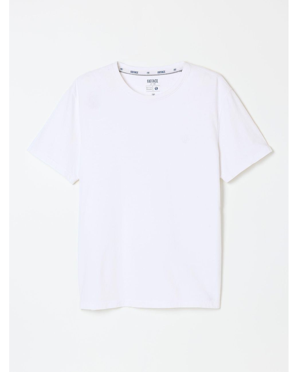 FatFace White Lulworth Short Sleeve T-Shirt for men