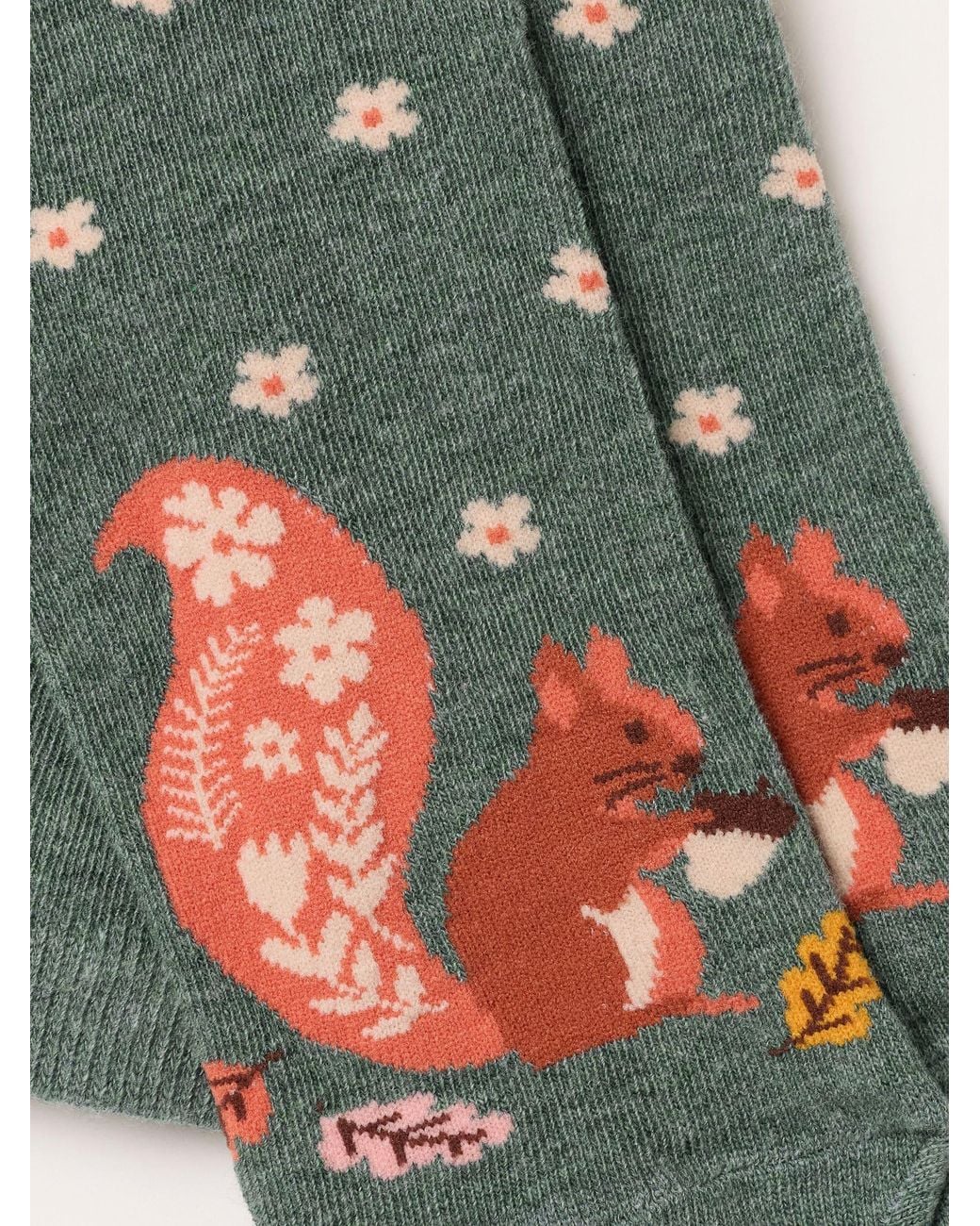 FatFace Green Fatface Squirrel Socks