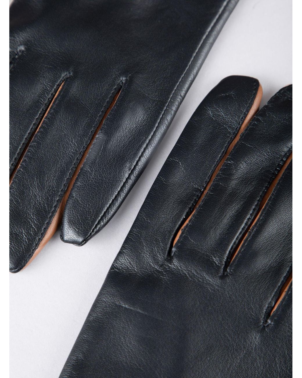 Lakeland Leather Blue Devoke Contrasting Gloves