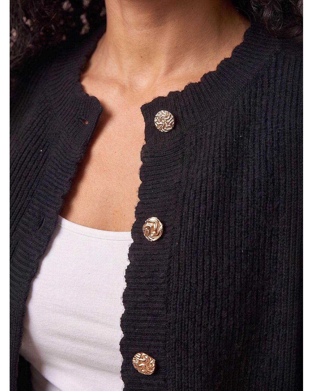 Roman Black Multi Button Knit Cardigan