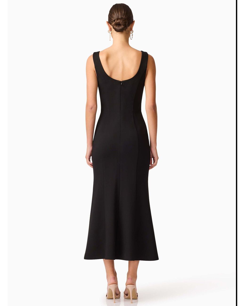Elliatt Marina Midi Dress in Black | Lyst