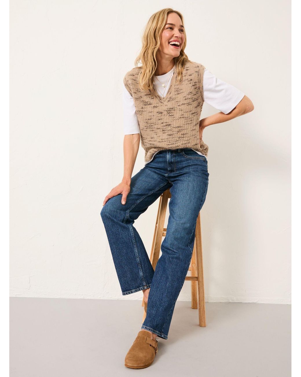 FatFace Blue Filby Relaxed Straight Jeans