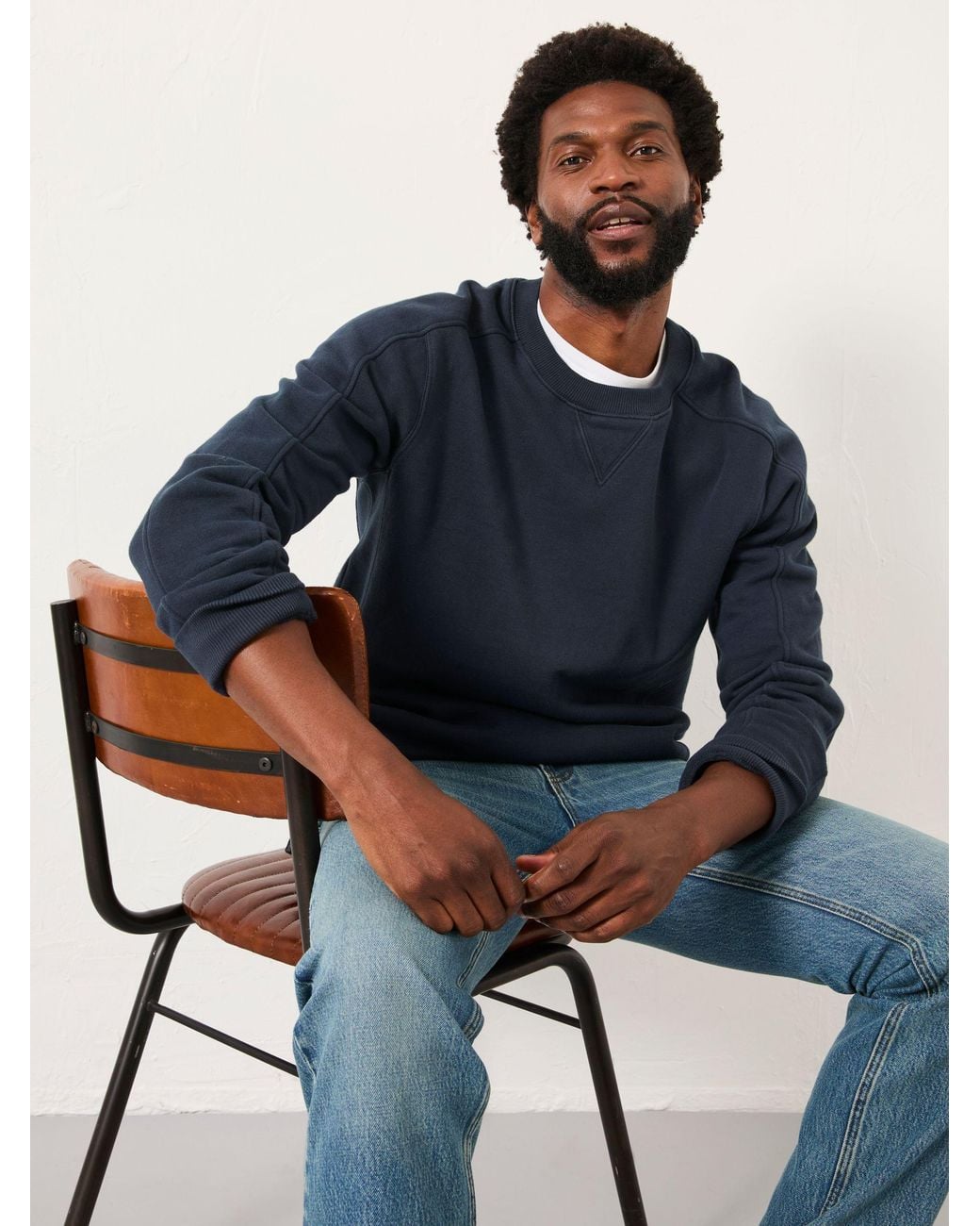 FatFace Blue Brooke Crew Sweat for men