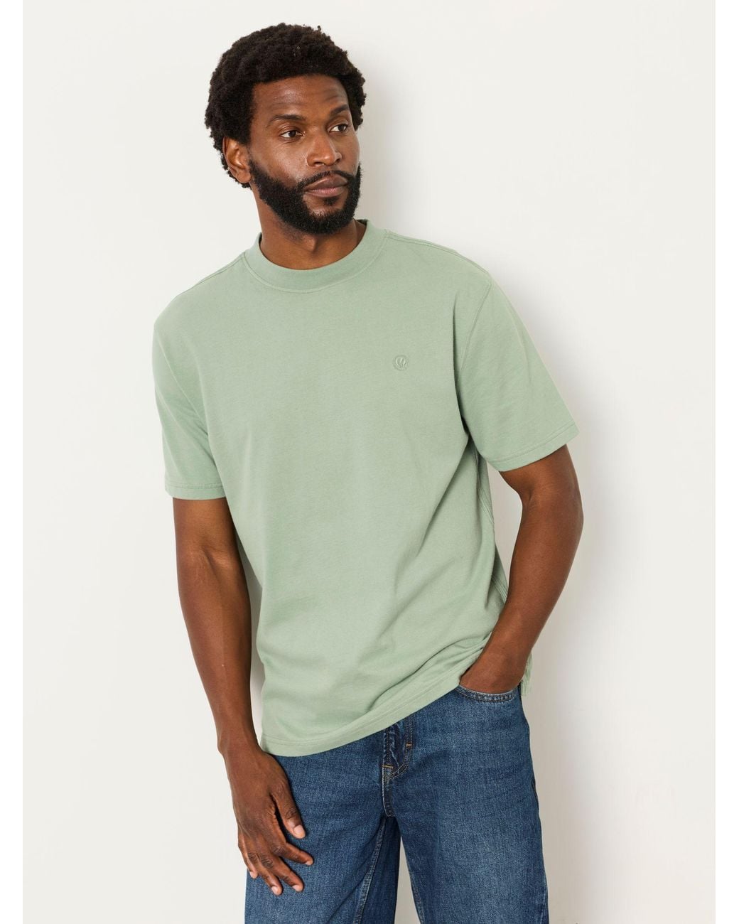 FatFace Green Relaxed Fit Getting Lost Graphic T-Shirt for men