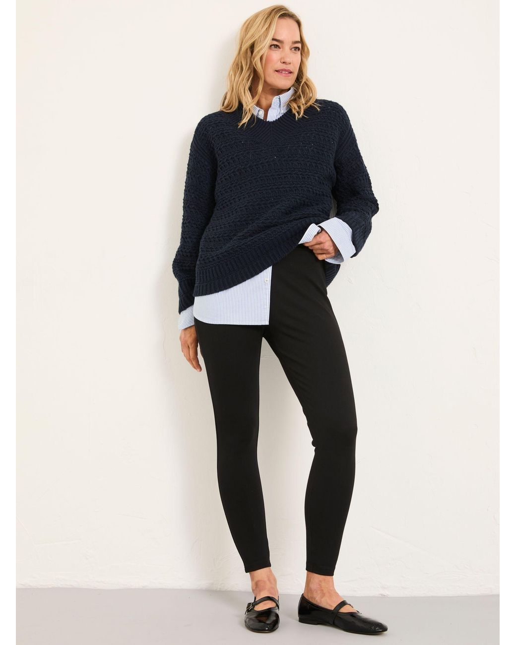 FatFace Black Polly Ponte Legging