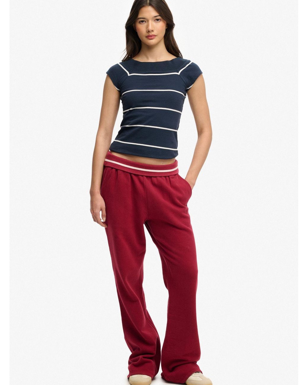 Superdry Blue Essential Off-Shoulder Top