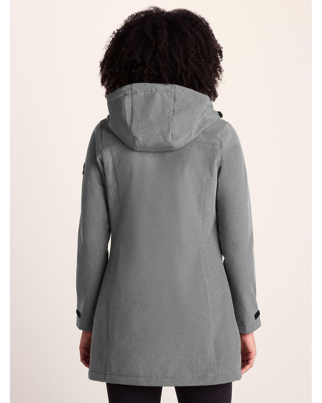 TOG24 Gray Long Keld Shower Resistant Hooded Softshell Jacket