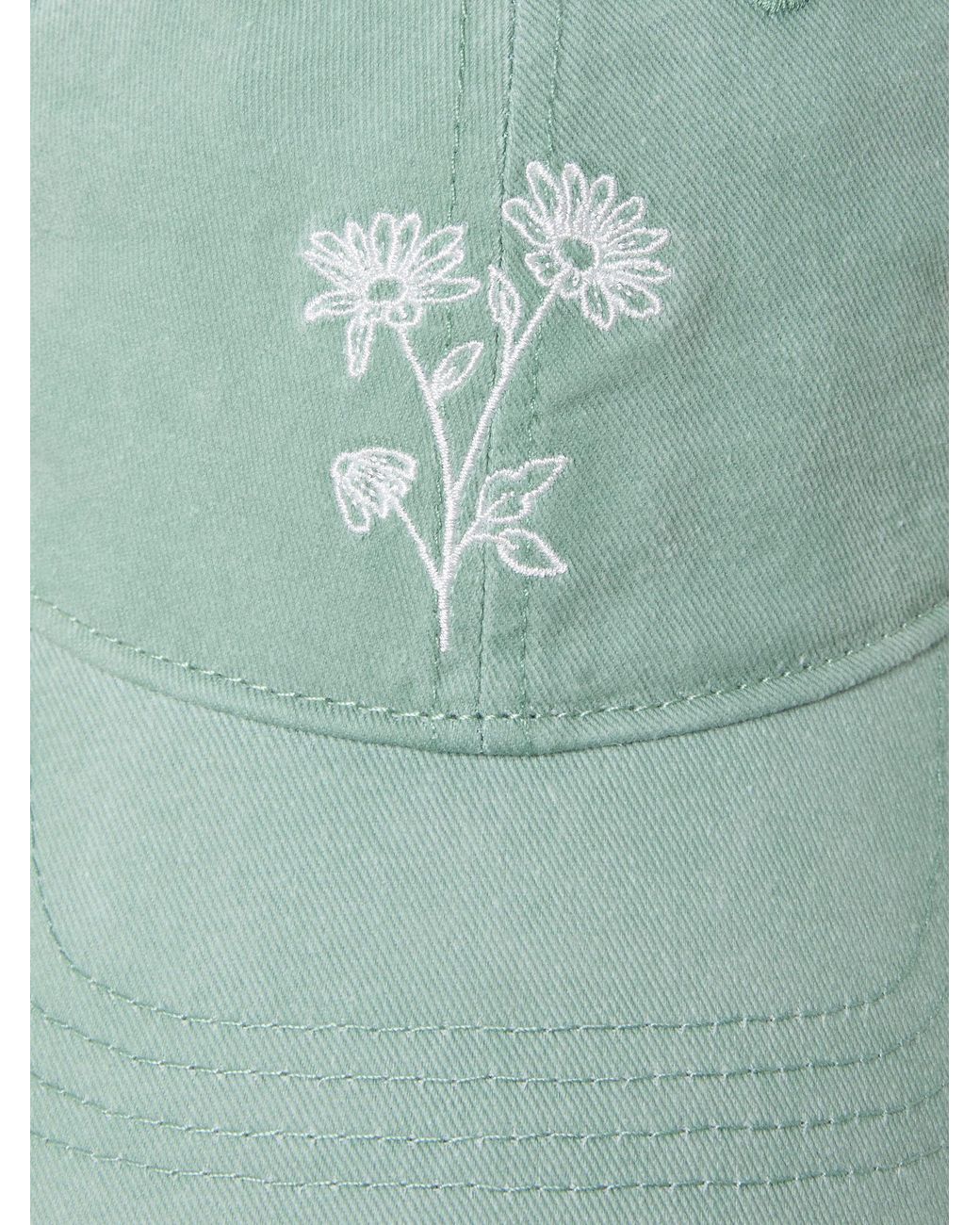 FatFace Green Fatface Embroidered Daisy Cap
