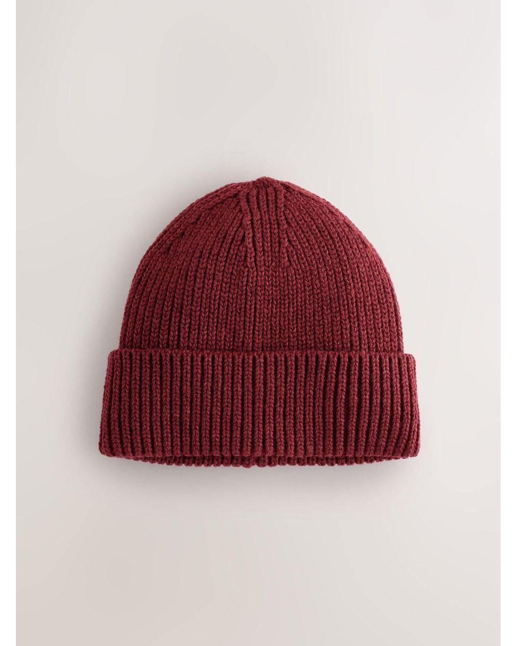 Next Red Beanie Hat for men