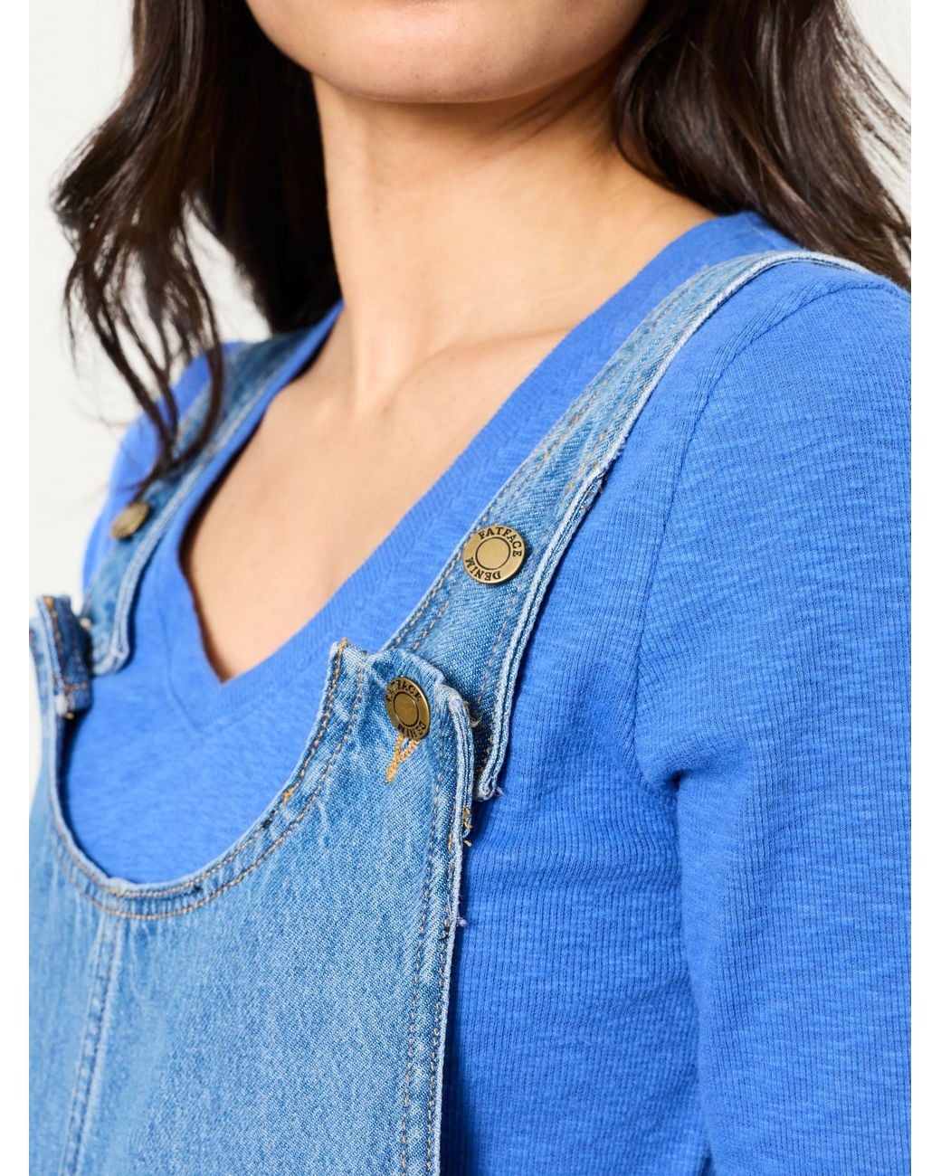 FatFace Blue Raffles Dungaree