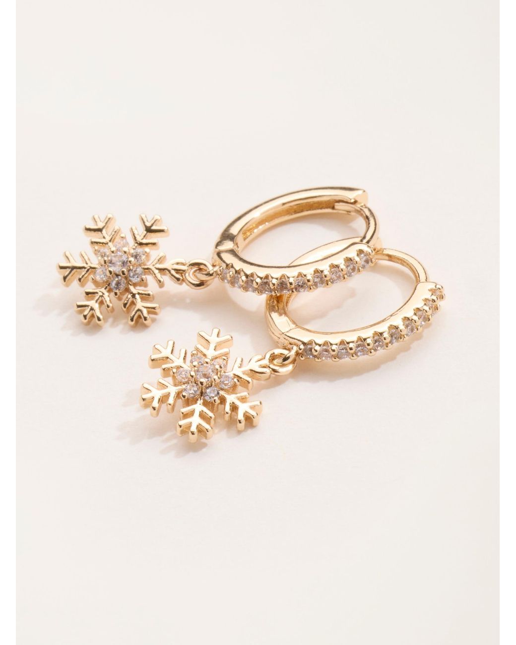 FatFace Brown Snowflake Drop Earrings