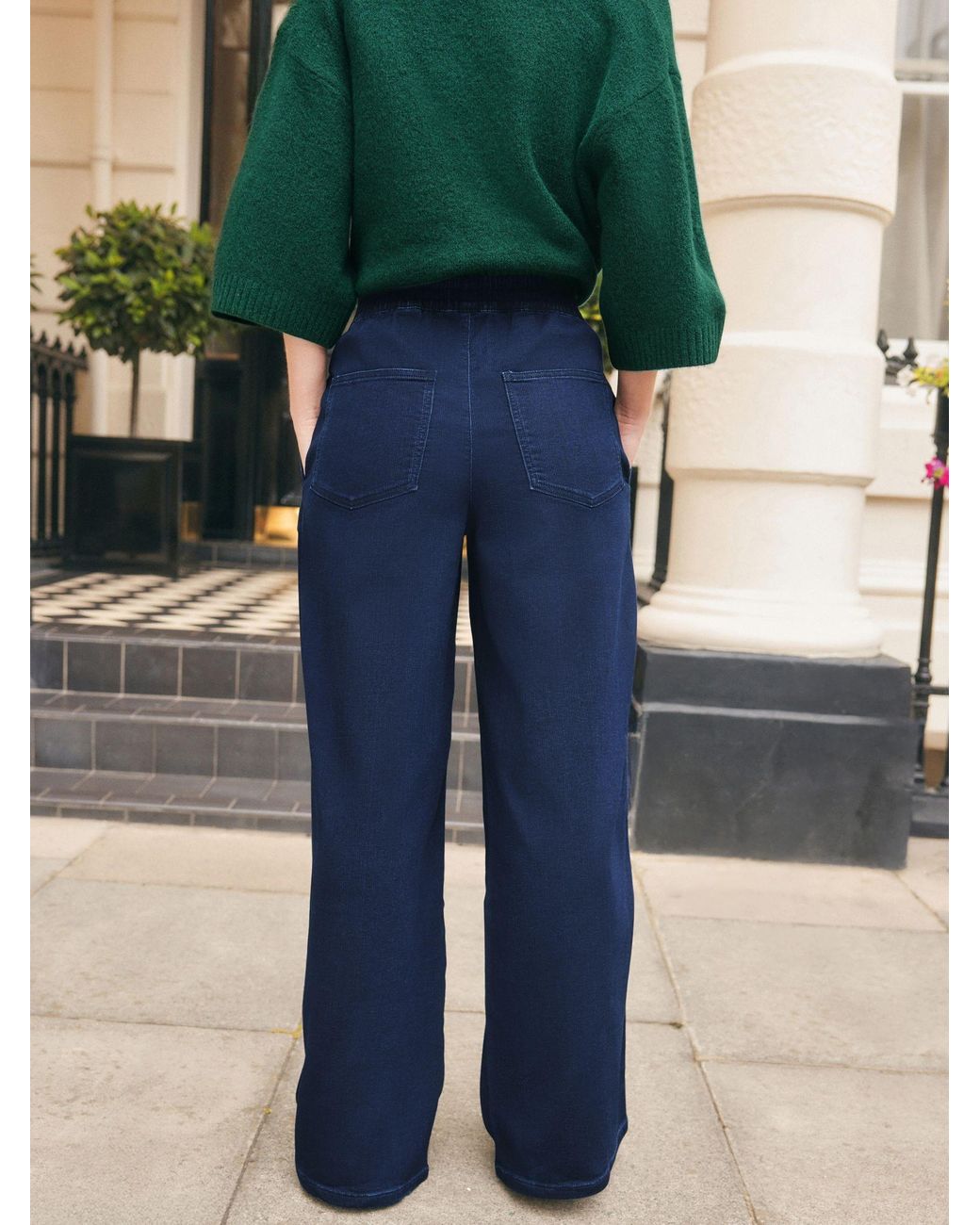 Next Blue Denim Jersey Joggers