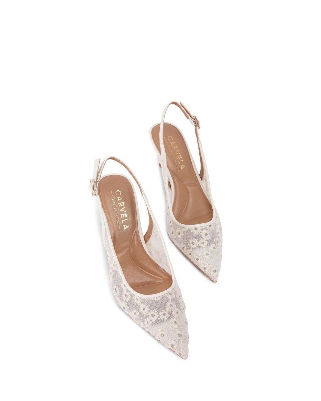 Carvela Kurt Geiger White Positano Sling Low Shoes