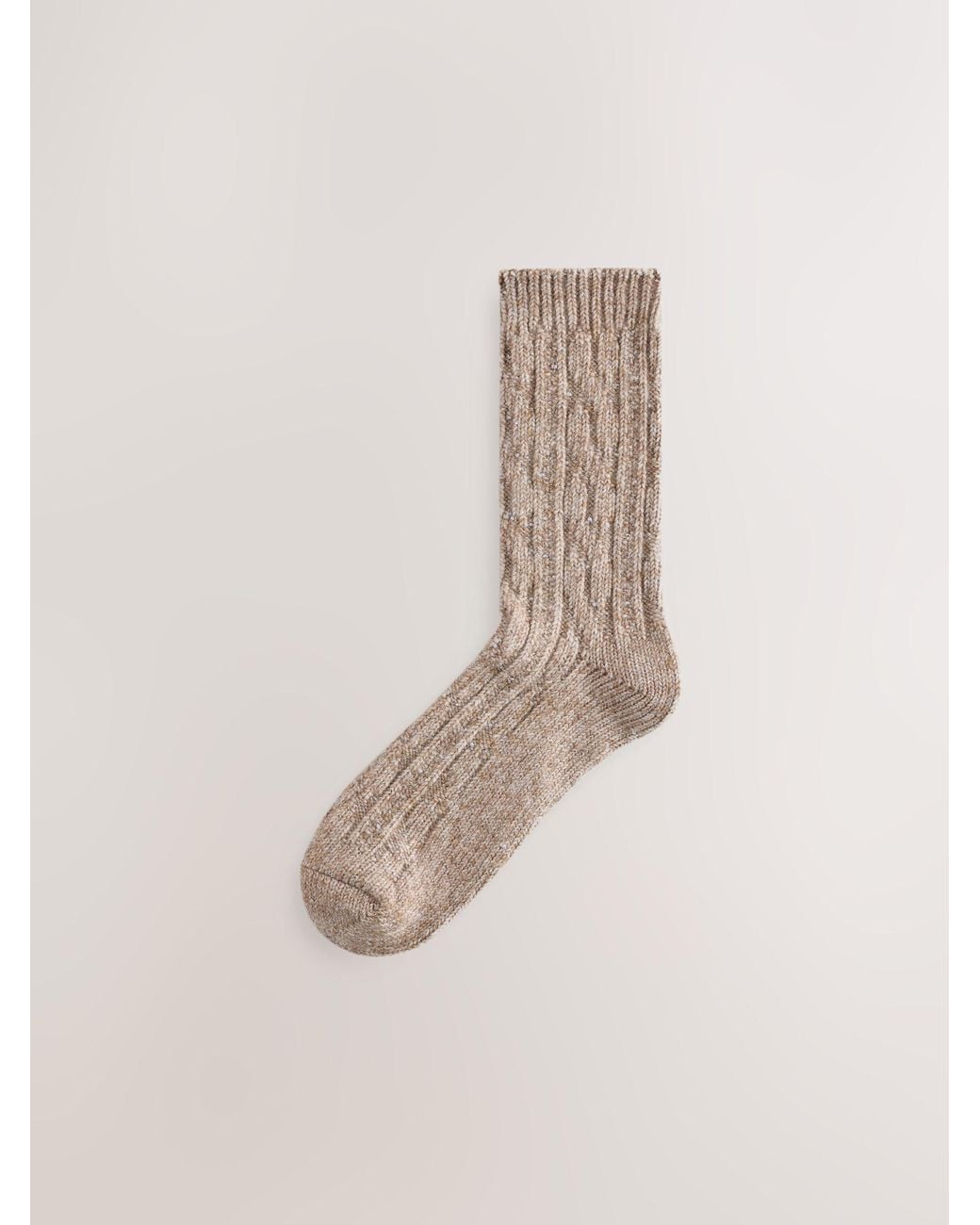 Next Natural Rust/Neutral Sparkle Knitted Ankle Socks 2 Pack