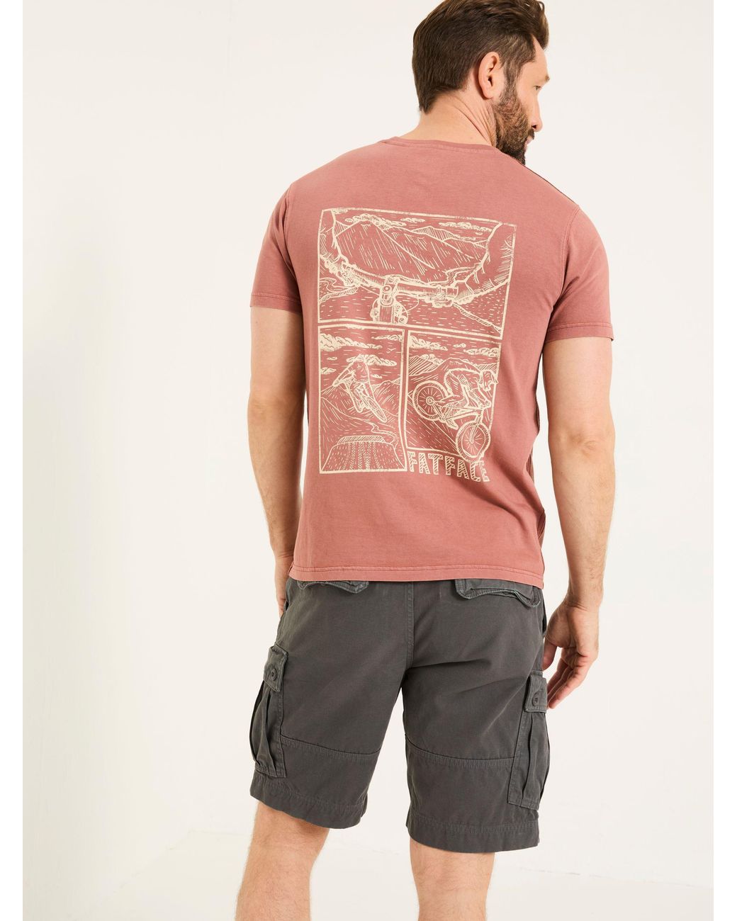 FatFace Natural Breakyard Cargo Shorts for men