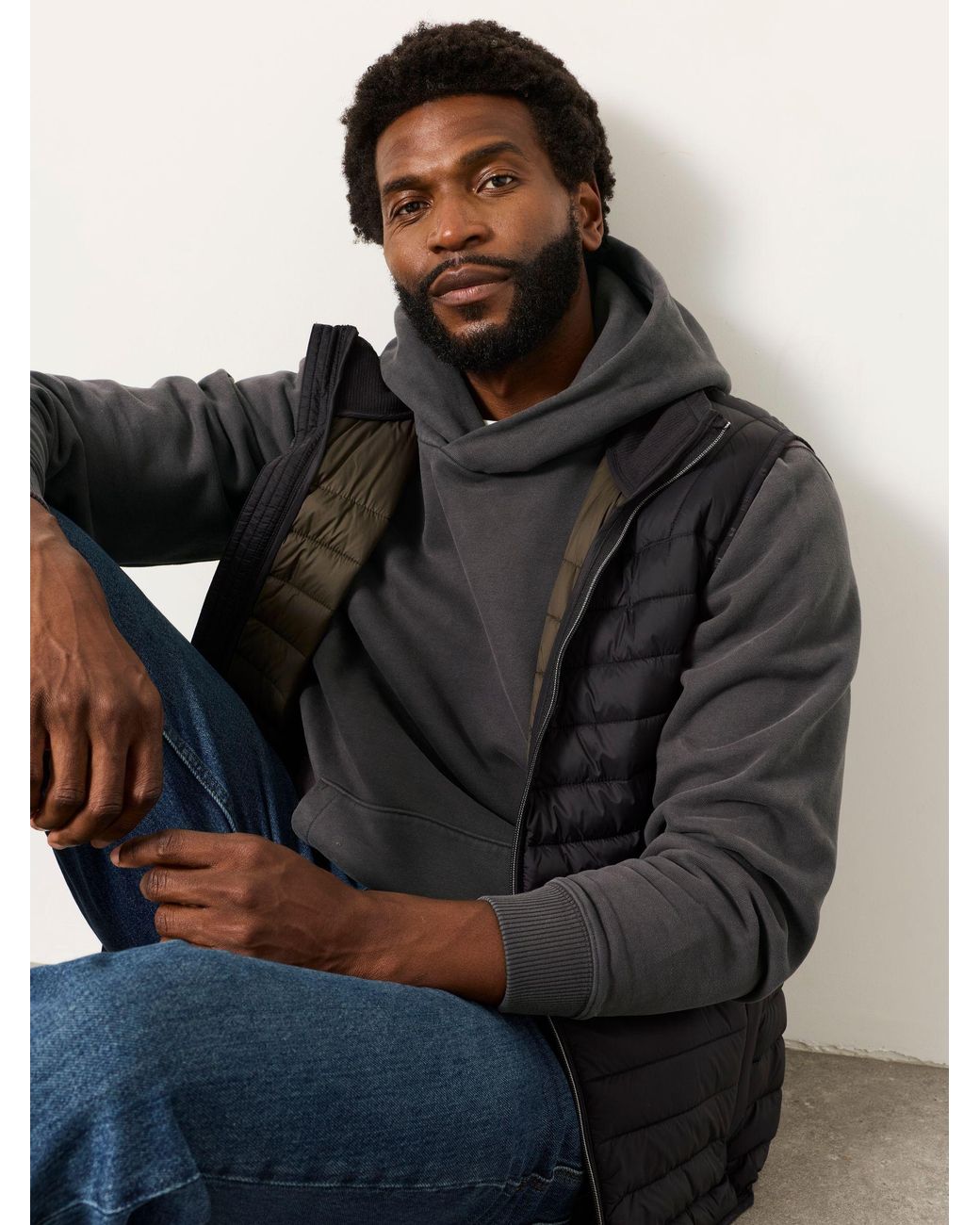 FatFace Gray Hayle Overhead Hoodie for men