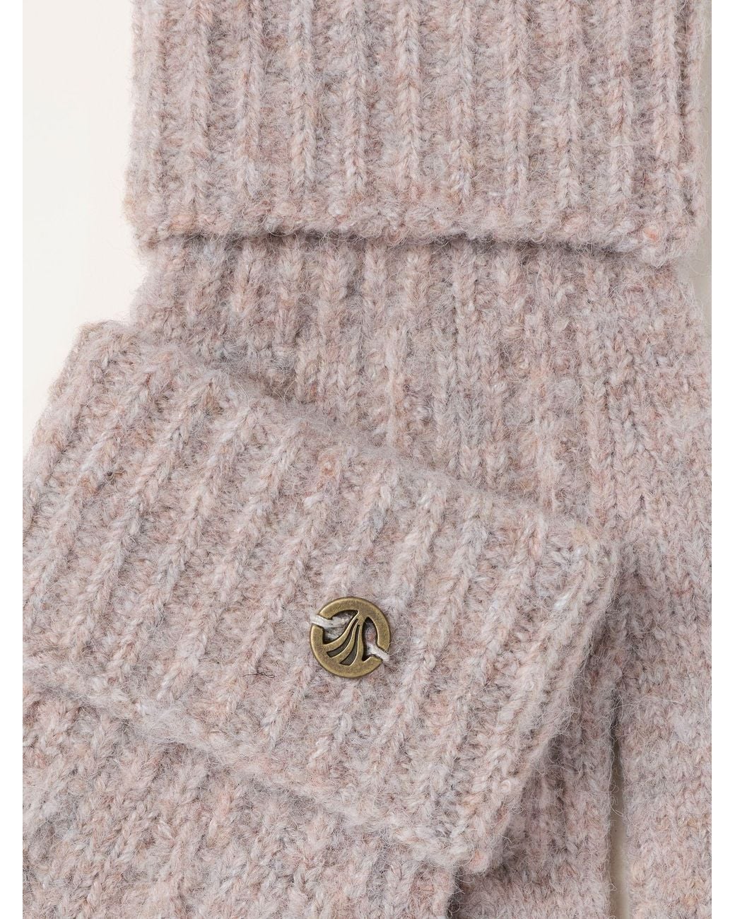 FatFace Natural Fatface Oatmeal Pointelle Gloves