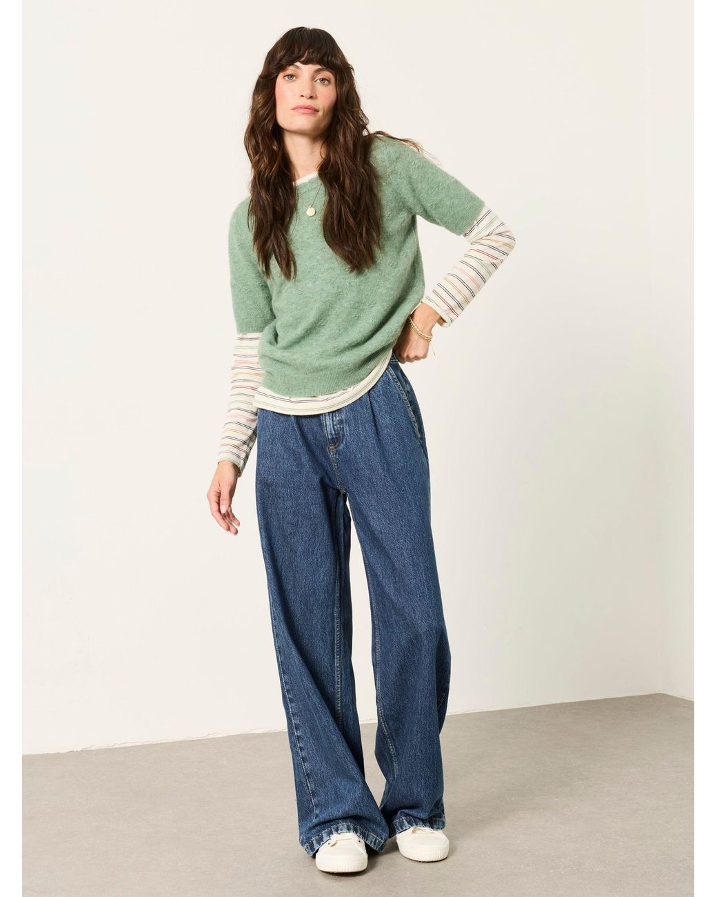 FatFace Blue Fatface Maya Pleat Jeans