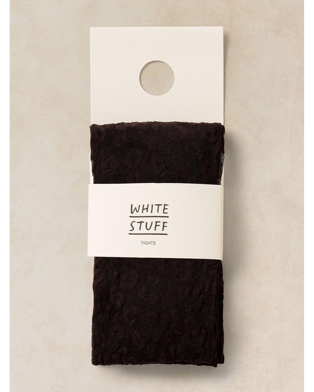 White Stuff Brown Animal Pattern Tights