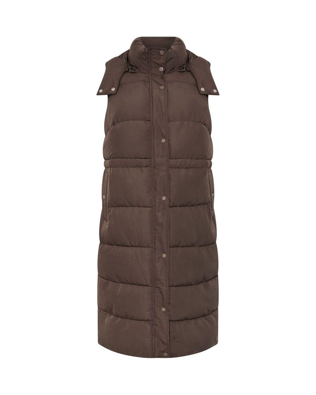 Evans Brown Maxi Gilet