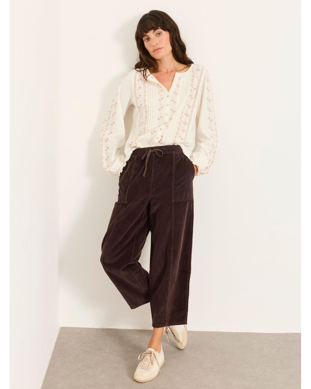 FatFace Brown Alev Tapered Cord Trousers