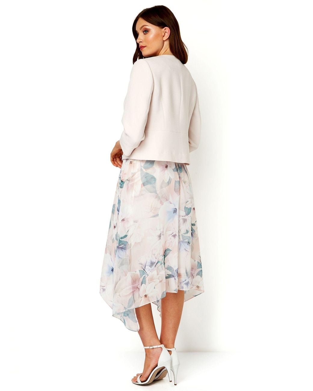 Roman White Tailored Jacquard Jacket