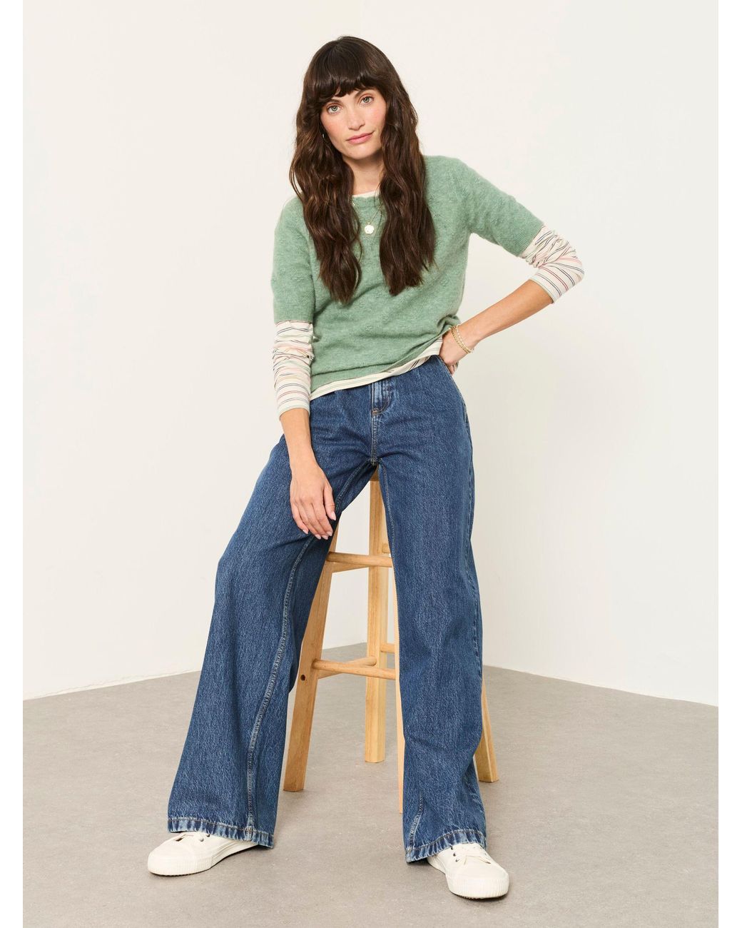 FatFace Blue Fatface Maya Pleat Jeans