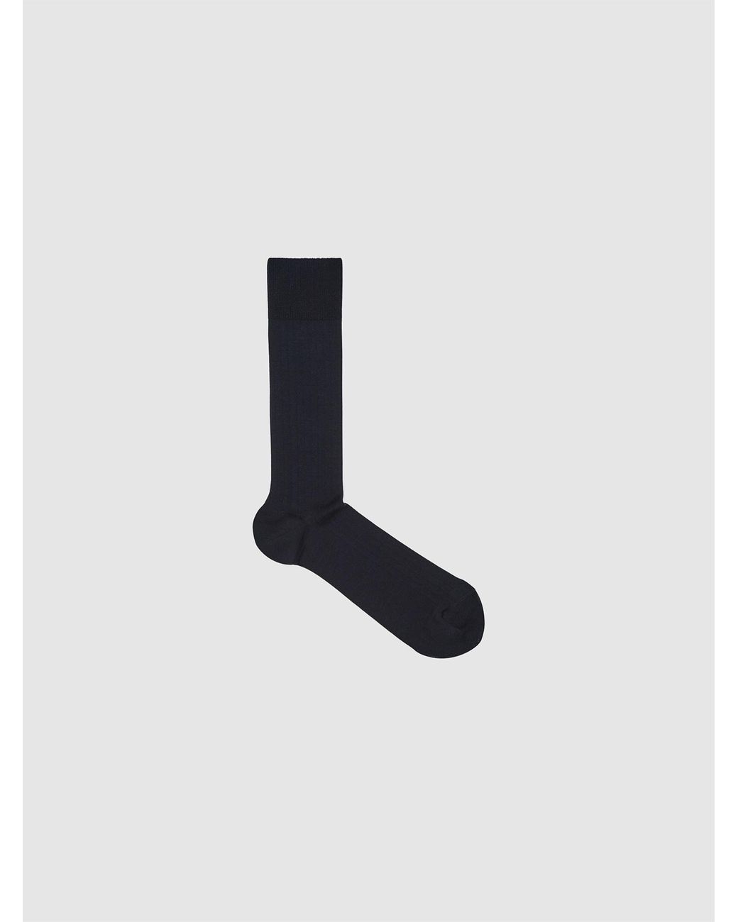 Reiss Blue Fela - Navy Mercerised Cotton-blend Ribbed Socks, S/m for men