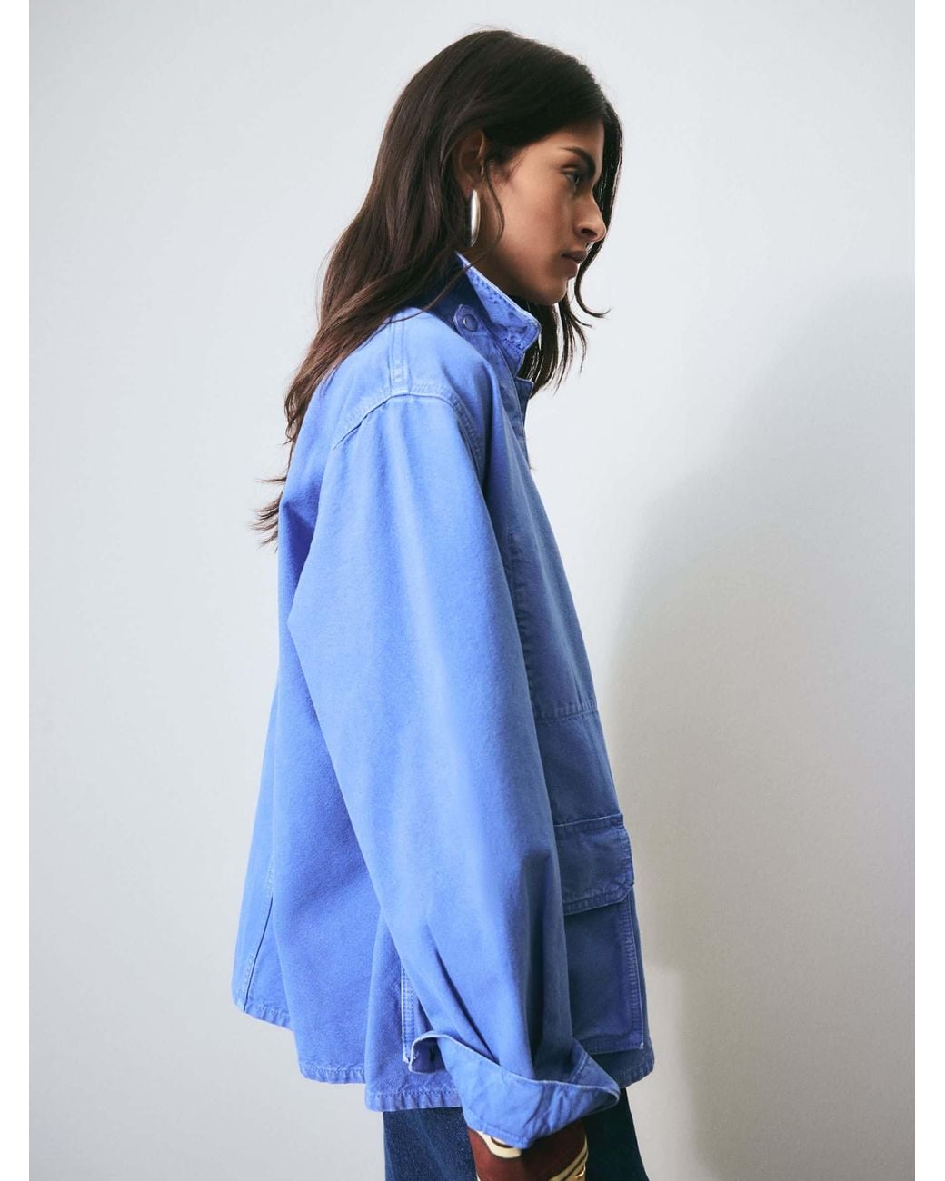 BHOEM Blue Washed Utility Canvas Jacket