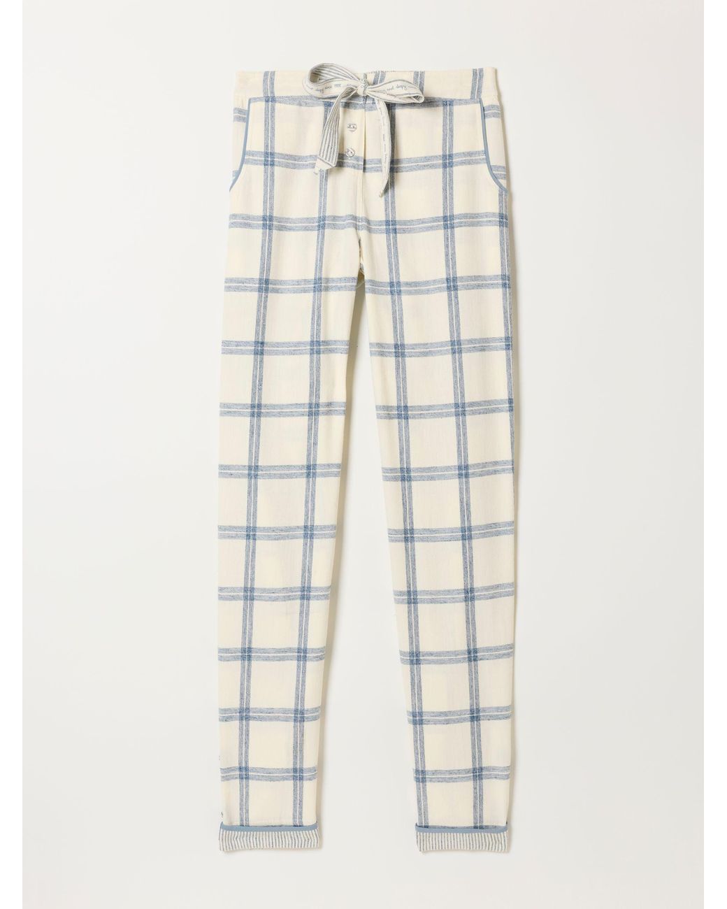 FatFace Natural Eva Windowpane Check Pyjama Bottoms