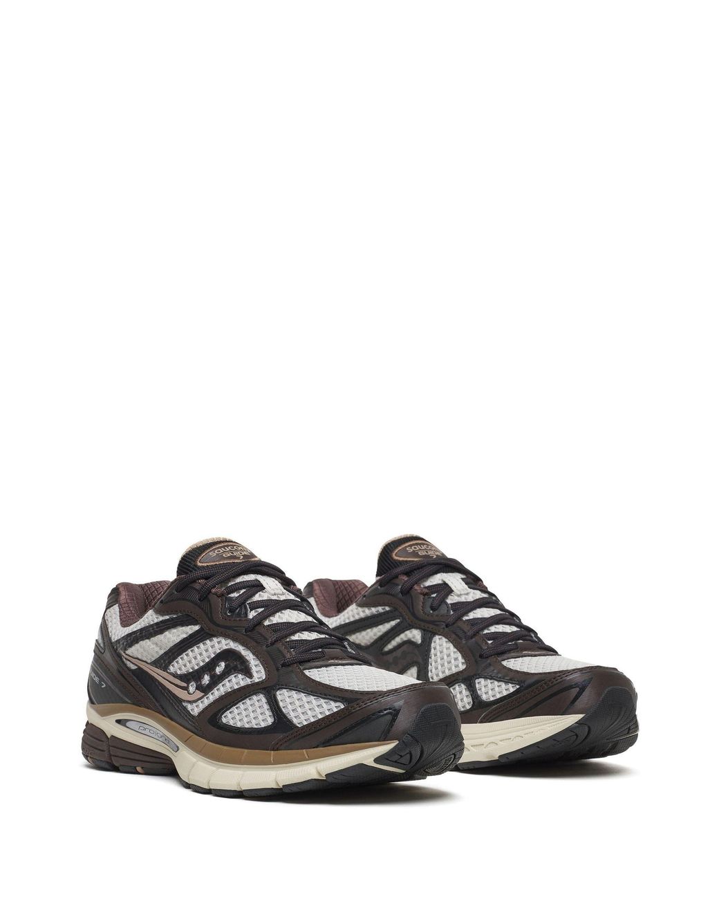 Saucony White Taupe Progrid Guide 7 Trainers