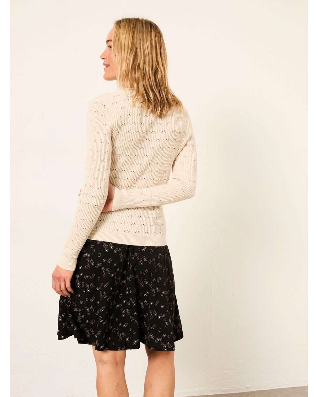 FatFace Black Selena Jersey Skirt
