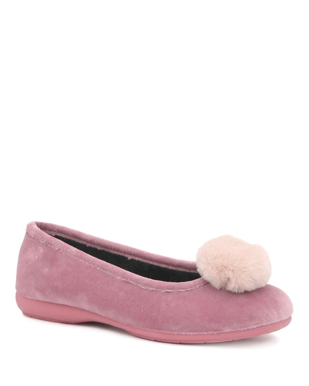 Jones Bootmaker Pink Erika Pom Pom Slippers