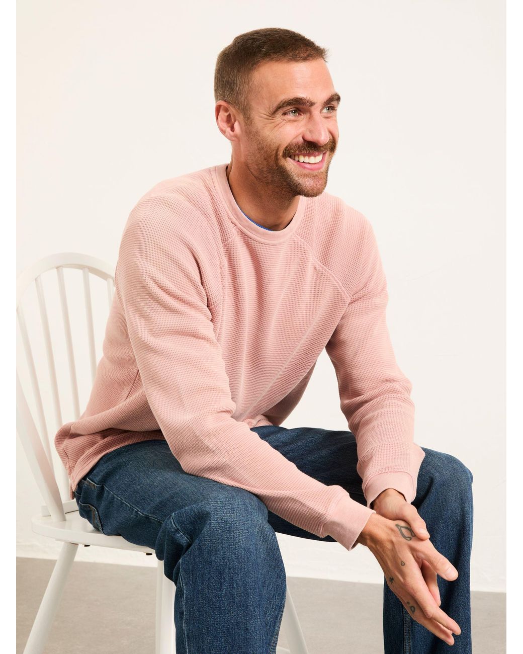 FatFace Pink Wye Crew Neck Sweat for men