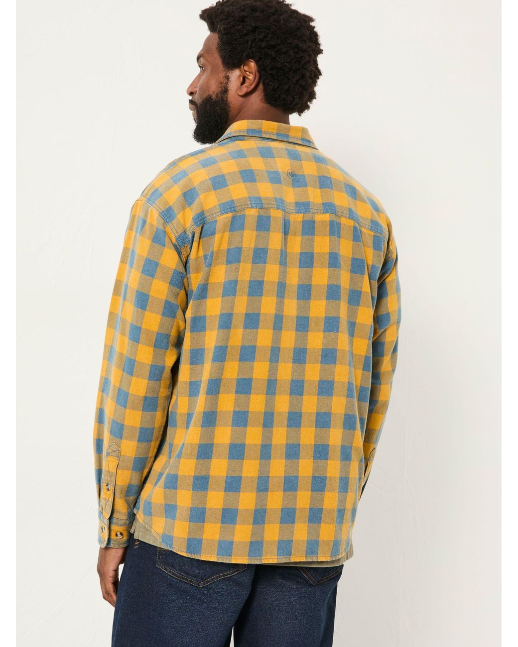 FatFace Green Thursby Long Sleeve Relaxed Fit Gingham Shirt for men