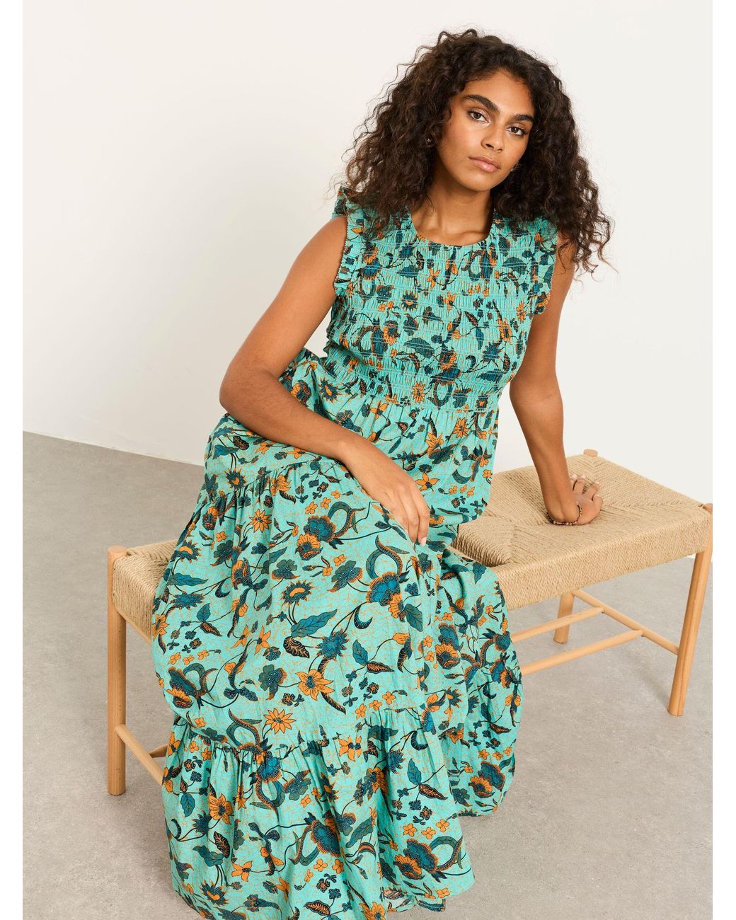 FatFace Blue Anais Petite Maxi Dress