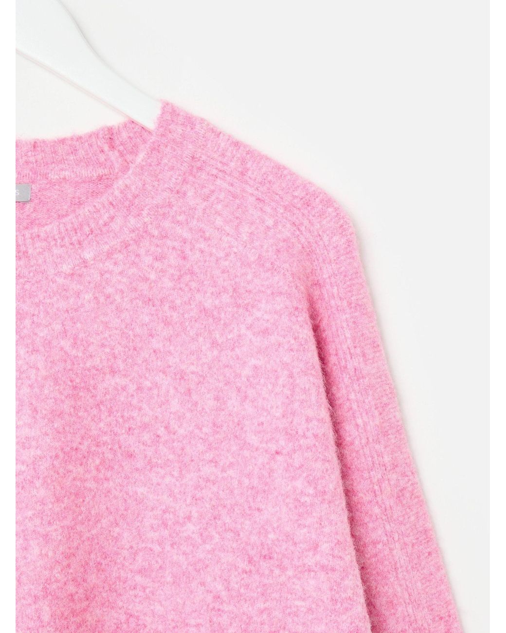 Oliver Bonas Pink Crew Neck Knitted Jumper