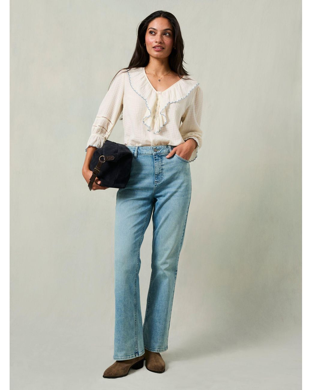 FatFace Blue Katrine Skinny Bootcut Jeans
