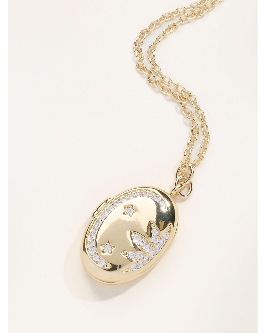FatFace Purple Locket Necklace