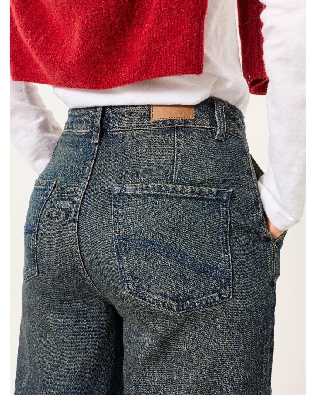 FatFace Blue Hove Wide Leg Jeans