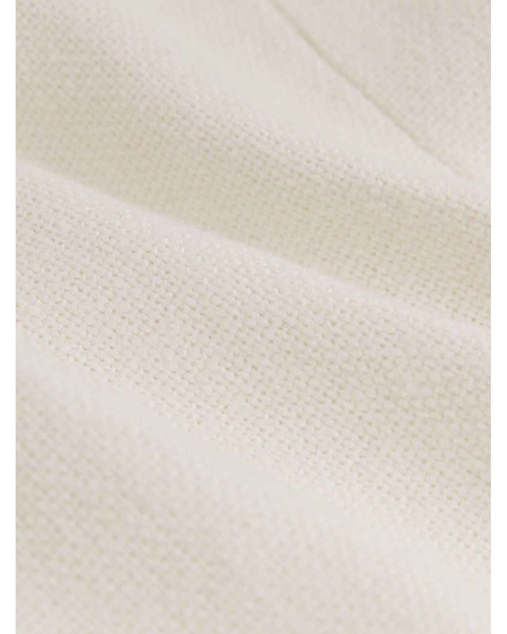 Reiss White Devon Linen-Blend Double-Breasted Suit Jacket