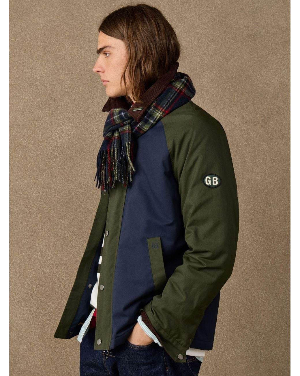 Hackett Blue Branded Weekend Jacket for men