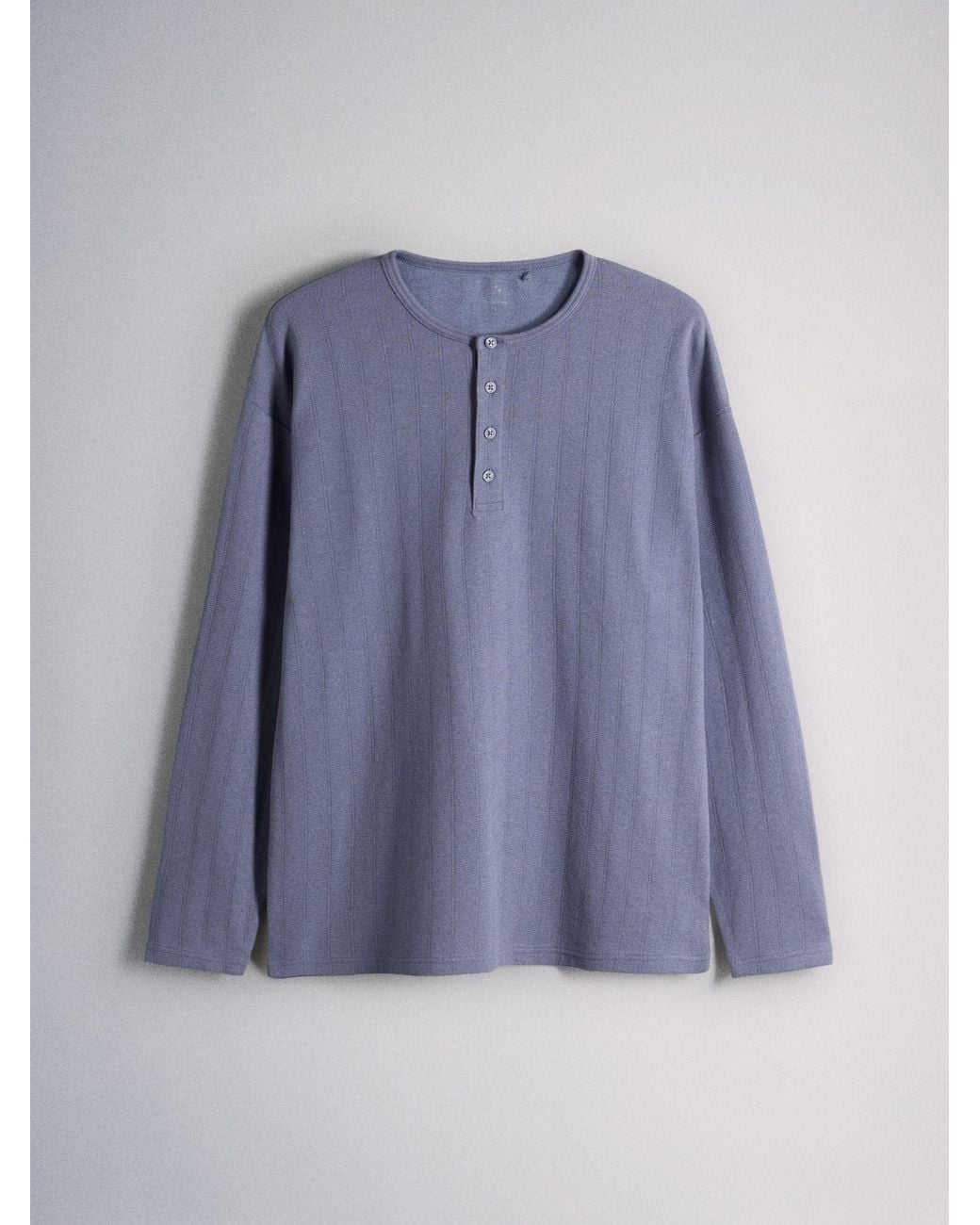 The Set Blue 2 Pack Henley Check Pyjamas for men