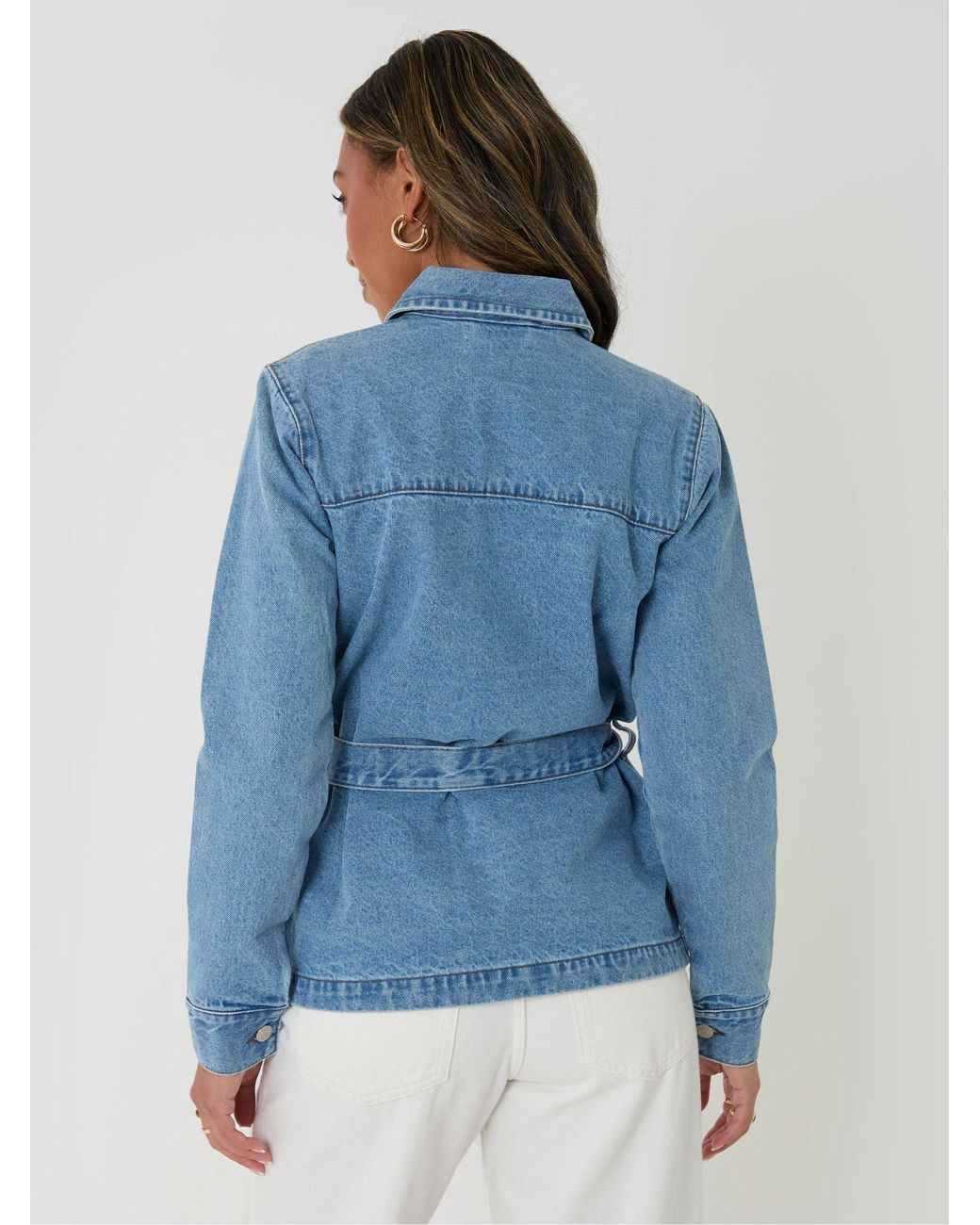 Threadbare Blue Belted Denim Jacket