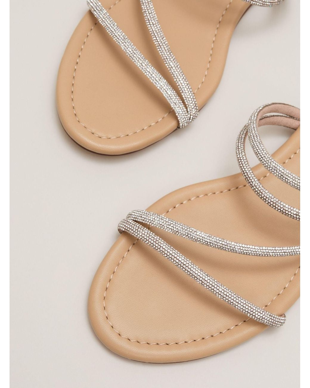 Phase Eight Natural Sparkle Sandals