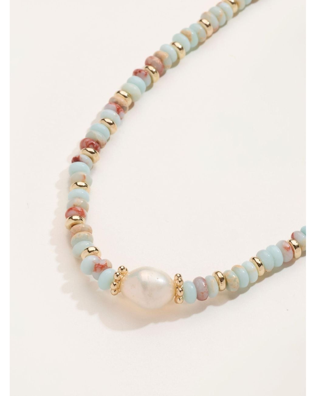 FatFace Natural Multi Stone Necklace